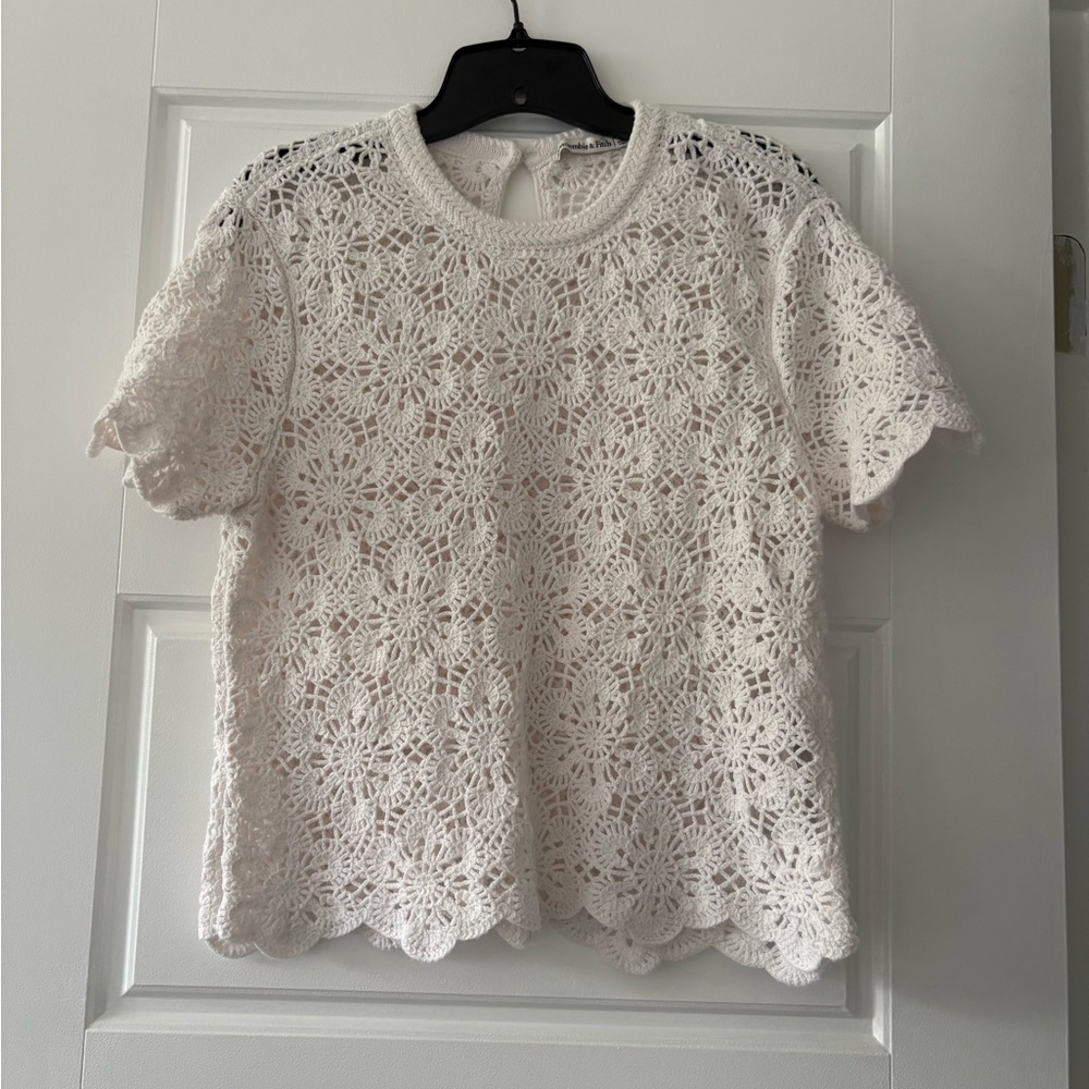 Elegant White Lace Top